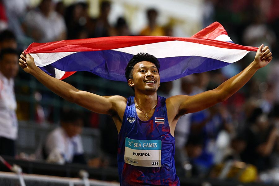 東南アジア大会の男子100メートルで9秒94をマークしたブーンソン【写真:ロイター】