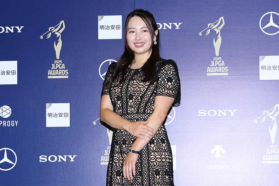 JLPGAアワード2025に登場した小祝さくら【写真:産経新聞社】