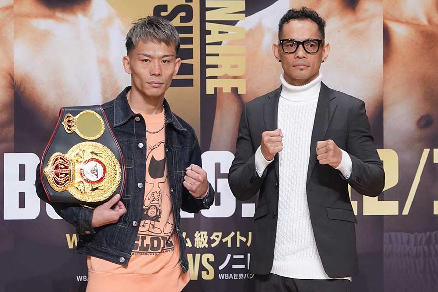 堤聖也（左）とノニト・ドネア【写真：産経新聞社】