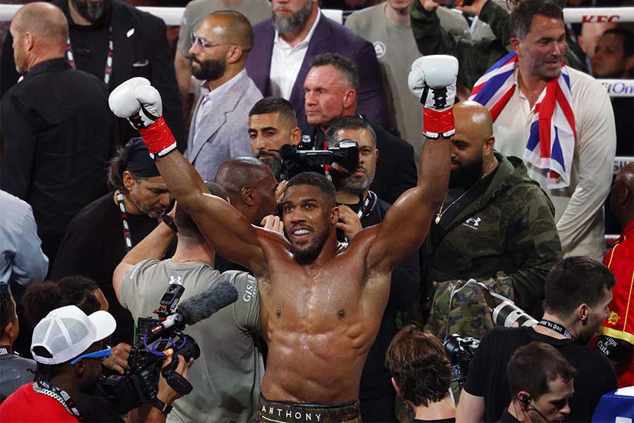 ジェイク・ポールに完勝したアンソニー・ジョシュア【写真：ロイター】