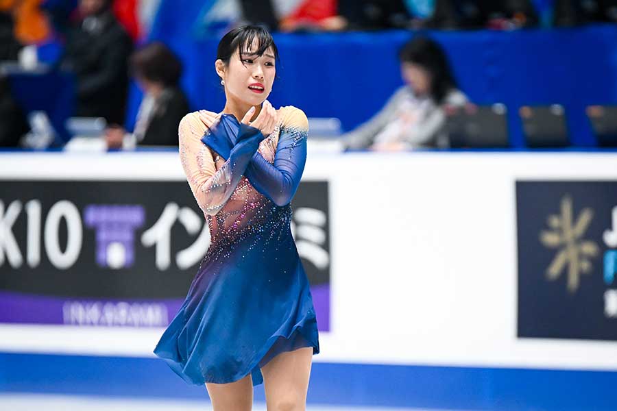 全日本選手権に出場した三原舞依【写真：中戸川知世】