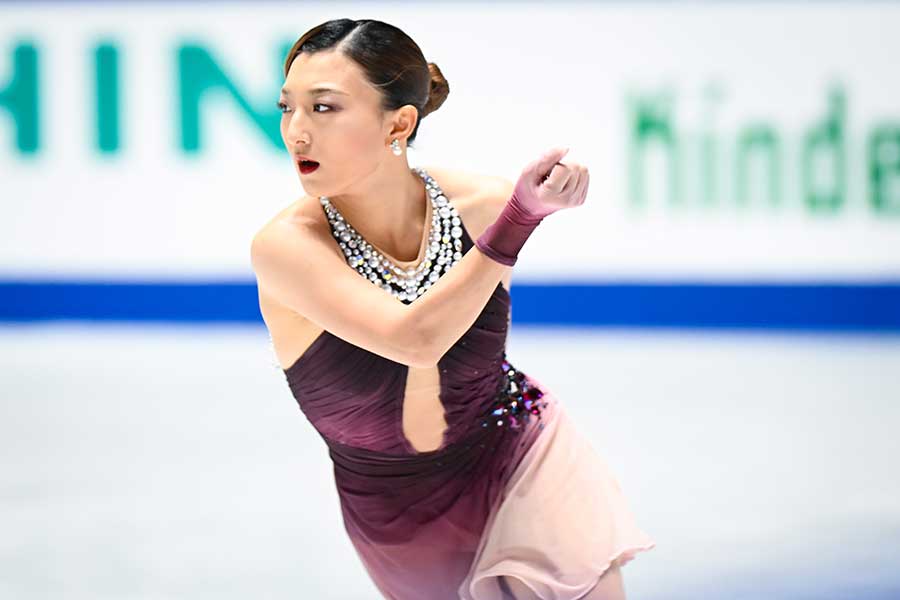 全日本選手権の女子フリーに出場した坂本花織【写真：中戸川知世】