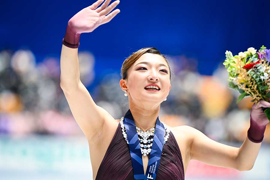 全日本選手権で優勝した坂本花織【写真：中戸川知世】