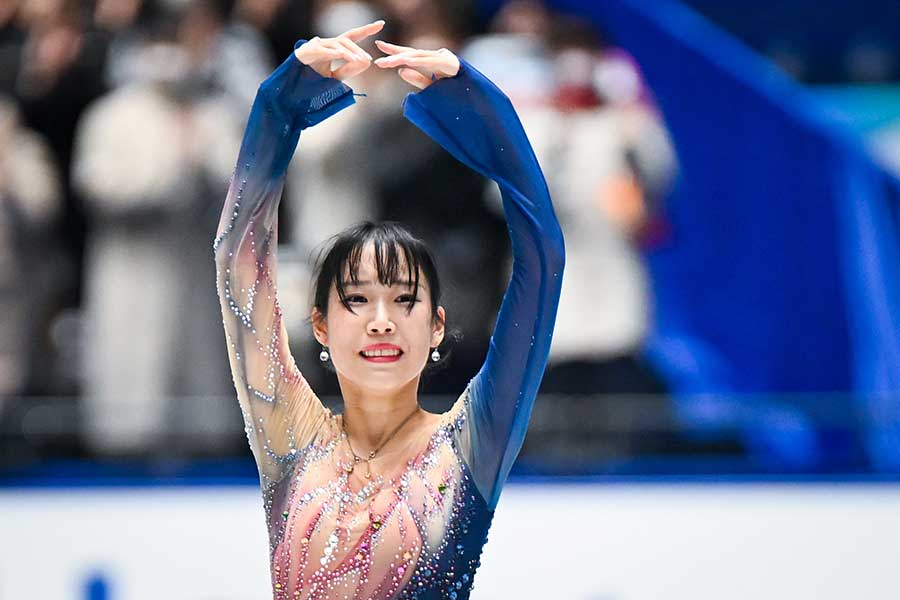 最後の全日本フィギュアで滑り切った三原舞依【写真：中戸川知世】