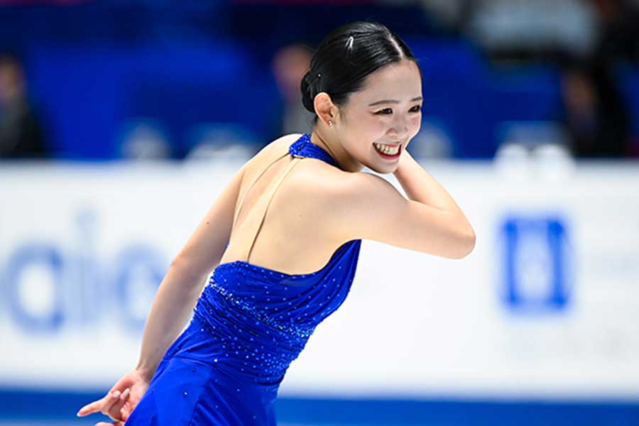 フィギュア全日本選手権に出場した青木祐奈【写真：中戸川知世】
