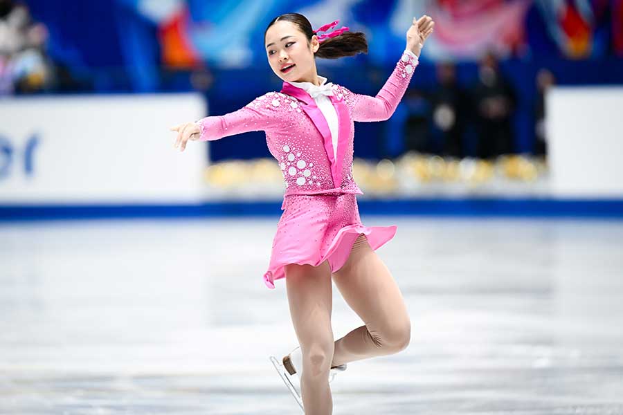 全日本選手権に出場した島田麻央【写真：中戸川知世】