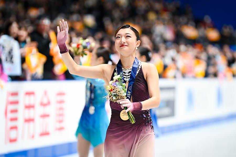 全日本選手権で5連覇を達成した坂本花織【写真：中戸川知世】