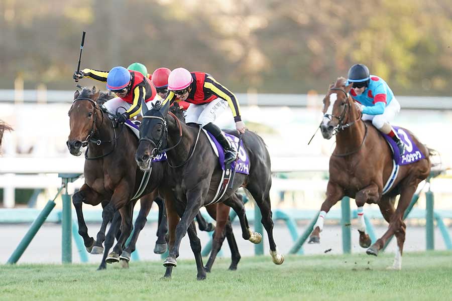 昨年のG1有馬記念を制したレガレイラ（左）【写真：産経新聞社】