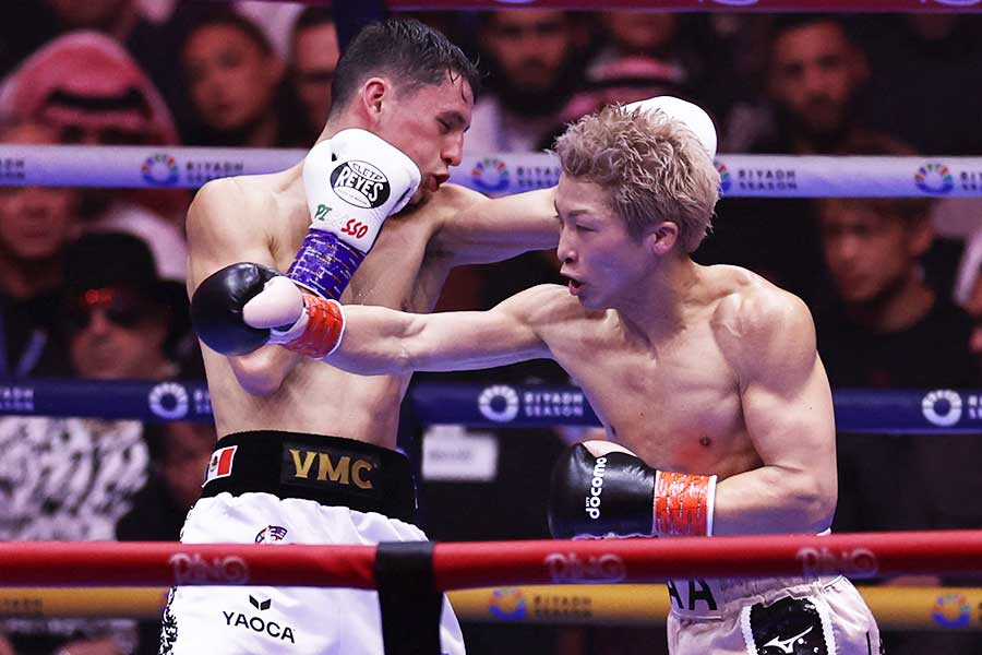 井上尚弥を相手に12ラウンド戦い抜いたピカソ（左）【写真：ロイター】