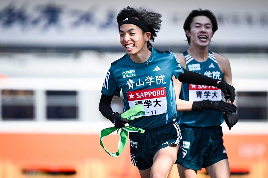 箱根駅伝の5区を走った青学大・黒田朝日【写真：中戸川知世】