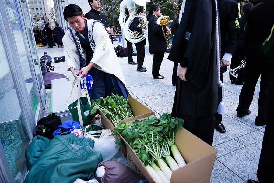 箱根駅伝、東農大の伝統「大根踊り」で使用された大根【写真：中戸川知世】