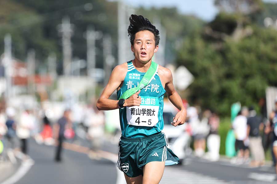 青学大・塩出翔太【写真：SportsPressJP/アフロ】