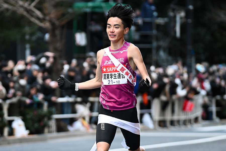関東学生連合でアンカーを務めた佐野颯人【写真：中戸川知世】