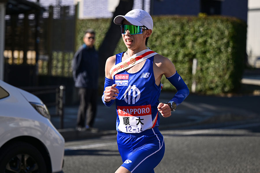 箱根駅伝の7区を走った順天堂大の玉目陸【写真:アフロ】