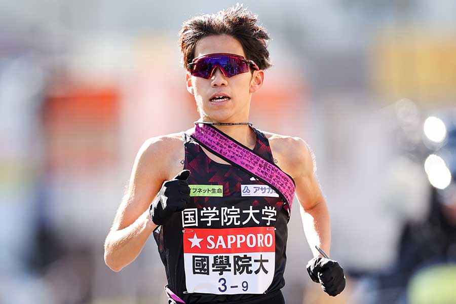 箱根駅伝9区の1年生記録を更新した国学院大・野田顕臣【写真：SportsPressJP/アフロ】