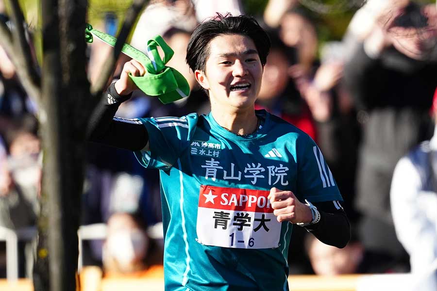 6区を任された青学大の石川浩輝【写真：産経新聞社】