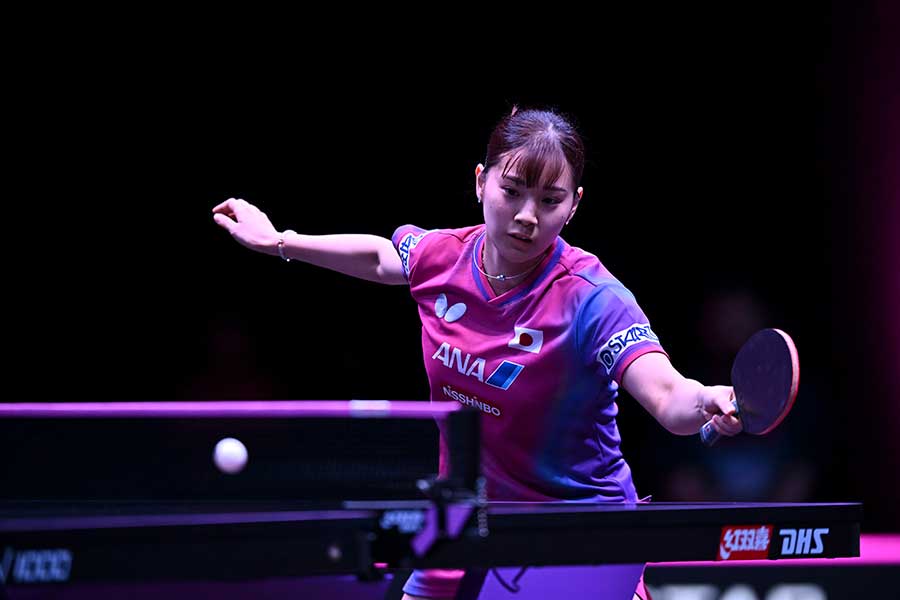WTTチャンピオンズ・ドーハ1回戦に出場した長崎美柚【写真：アフロ】