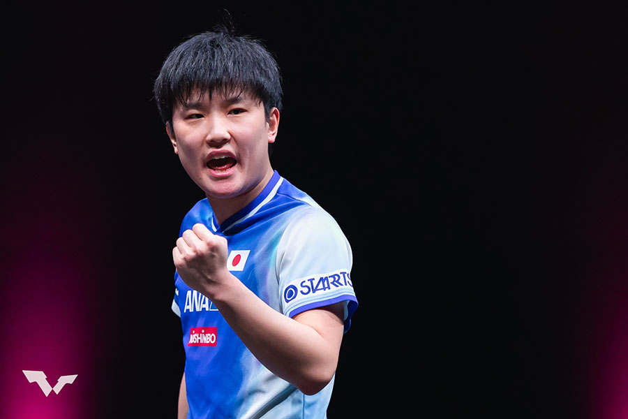 WTTチャンピオンズ・ドーハに出場した張本智和【写真:World Table Tennis提供】