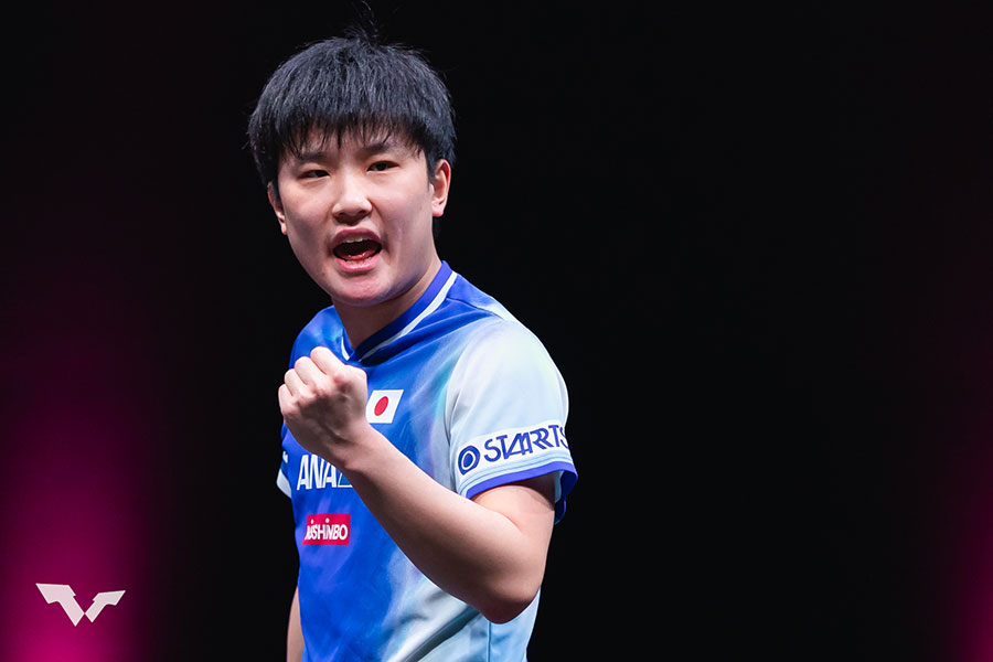 WTTチャンピオンズ・ドーハに出場した張本智和【写真:World Table Tennis提供】