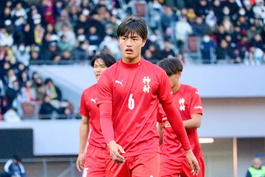 鹿島学園戦で2得点に絡み、優勝に貢献した堀ノ口瑛太【写真：橋本啓】