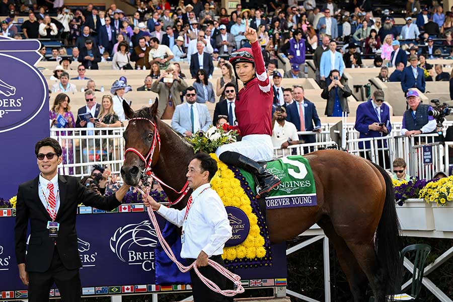 ブリーダーズカップBCクラシックで優勝したフォーエバーヤング【写真：AP/アフロ】