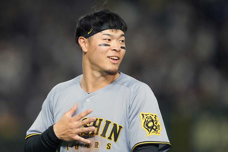 阪神の佐藤輝明【写真：Imagn/ロイター/アフロ】