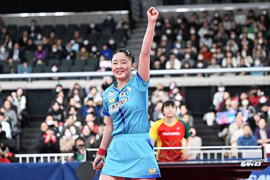 全日本選手権で優勝した張本美和【写真：松尾/アフロ】