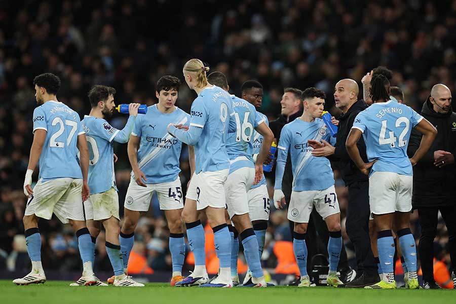 ウォルバーハンプトンに勝利したマンチェスター・シティ【写真:ロイター】