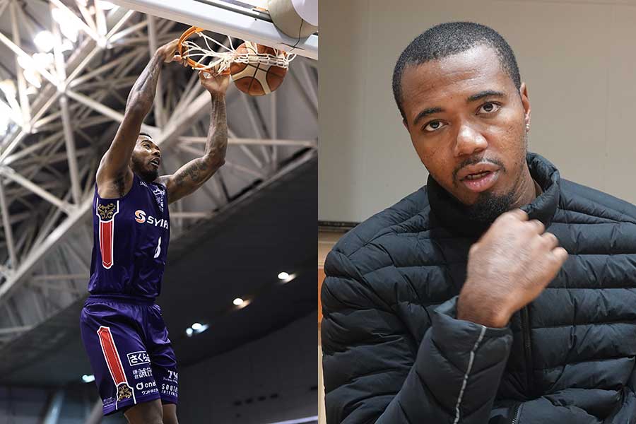 横浜BCでプレーするゲイリー・クラーク【写真：（C）B-CORSAIRS、編集部】