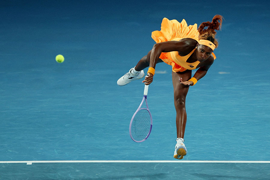 全豪オープン女子シングルスに出場したココ・ガウフ【写真：ロイター】
