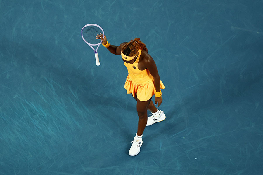 全豪オープンの女子シングルス準々決勝で敗れたココ・ガウフ【写真：ロイター/アフロ】