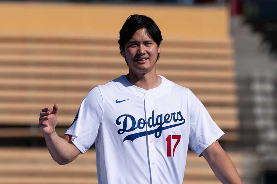 ドジャーフェストに参加した大谷翔平【写真：AP/アフロ】