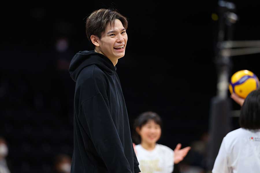 バレーボールSVリーグの男子オールスター戦に登場した西田有志【写真:YUTAKA/アフロ】