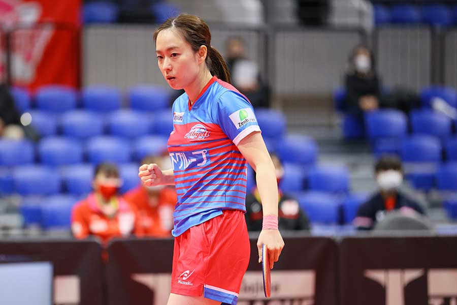 現役時代の石川佳純さん（写真は2022年撮影）【写真：アフロスポーツ】