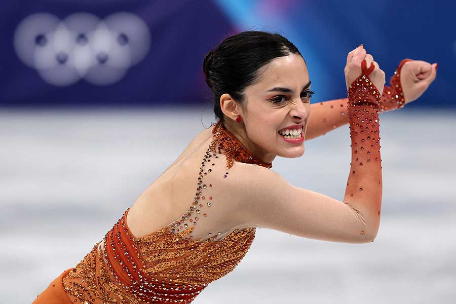 フィギュアスケート団体戦に出場したマデリン・シーザス【写真：ロイター】