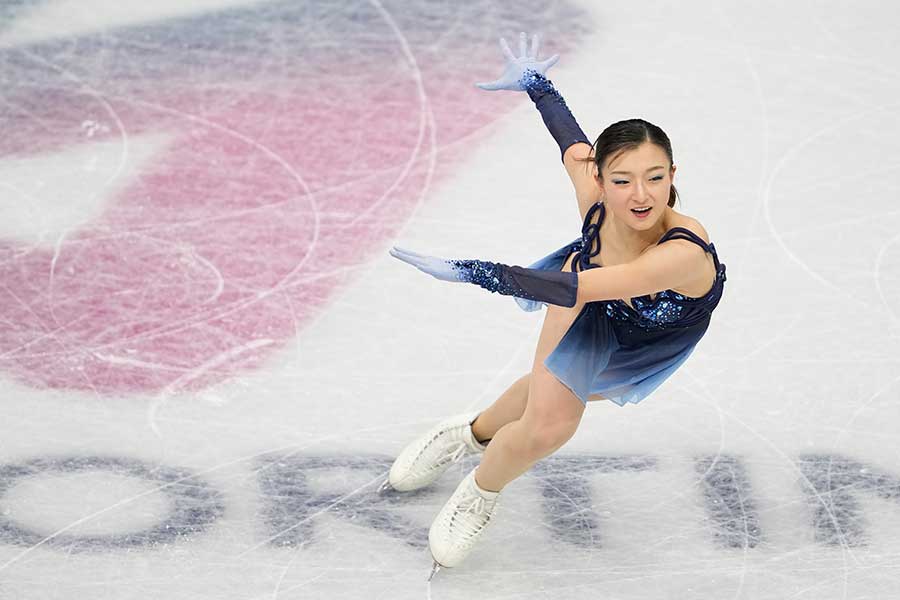 団体戦に出場している坂本花織【写真：AP/アフロ】