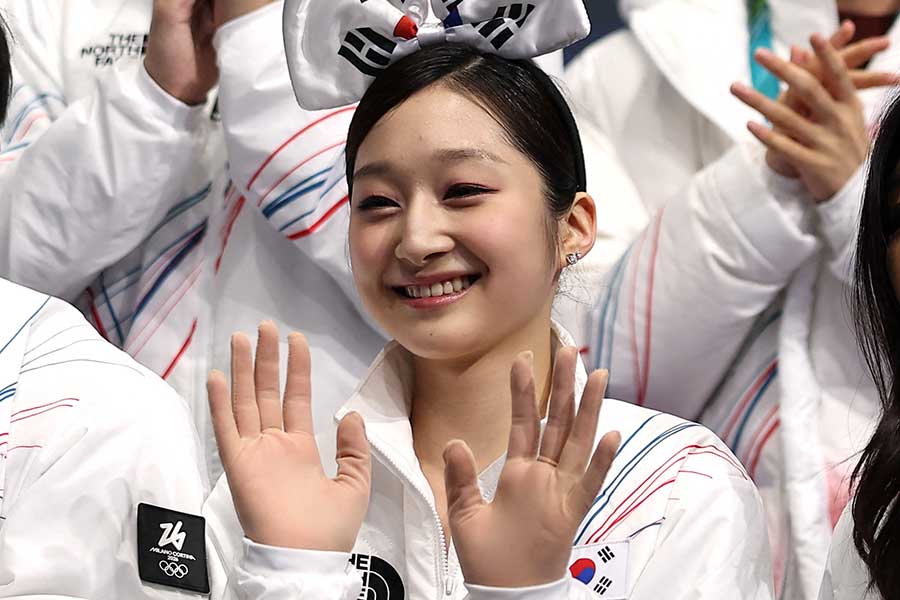 フィギュア団体戦に出場したシン・ジア【写真：ロイター】