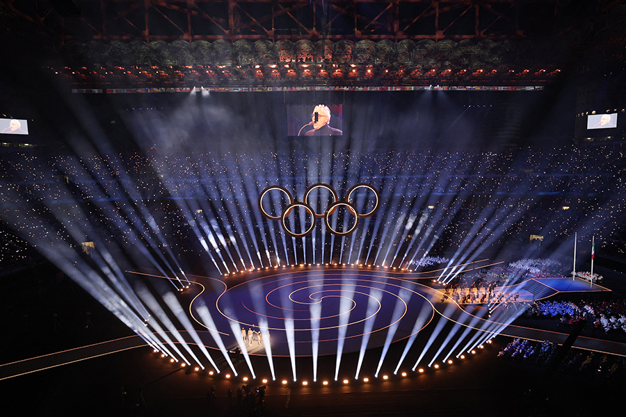 ミラノ・コルティナ五輪開会式の様子【写真：ロイター】