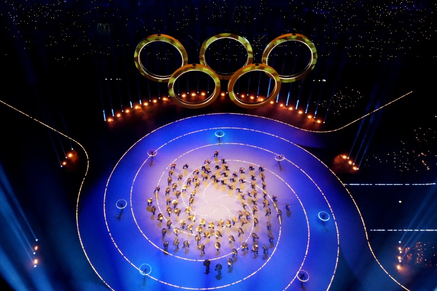 ミラノ・コルティナ五輪開会式の様子【写真：ロイター】