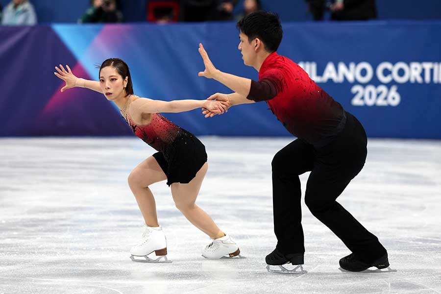 フィギュアスケート団体戦に出場した三浦璃来、木原龍一ペア【写真：ロイター】