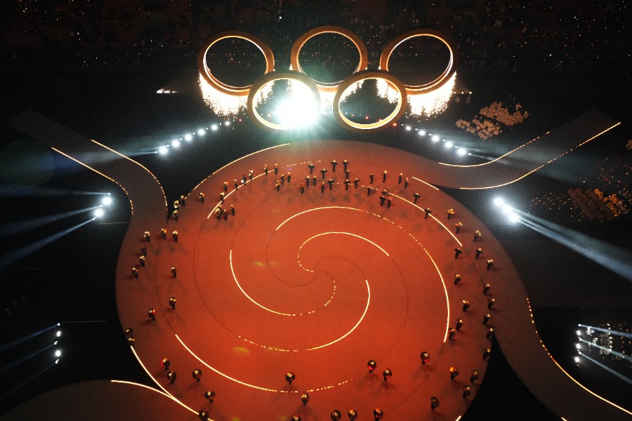 ミラノ・コルティナ五輪開会式の様子【写真：ロイター】