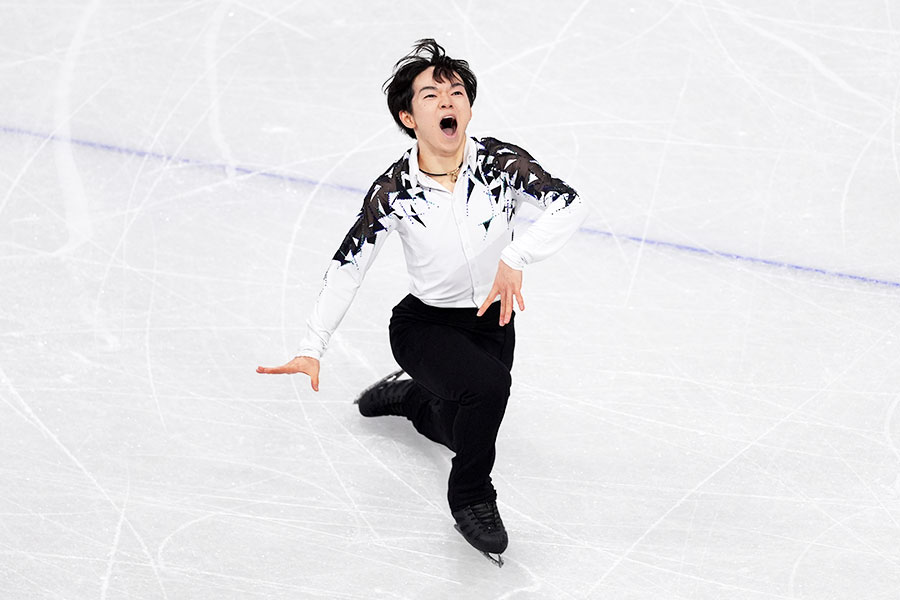 フィギュアスケート団体戦に出場した鍵山優真【写真：Imagn/ロイター/アフロ】