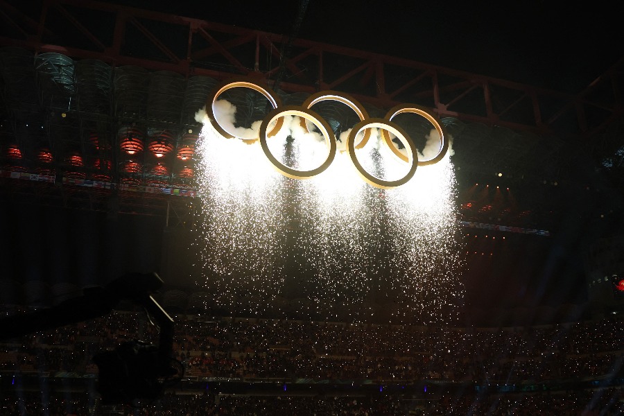 ミラノ・コルティナ五輪、開会式の様子【写真：ロイター】