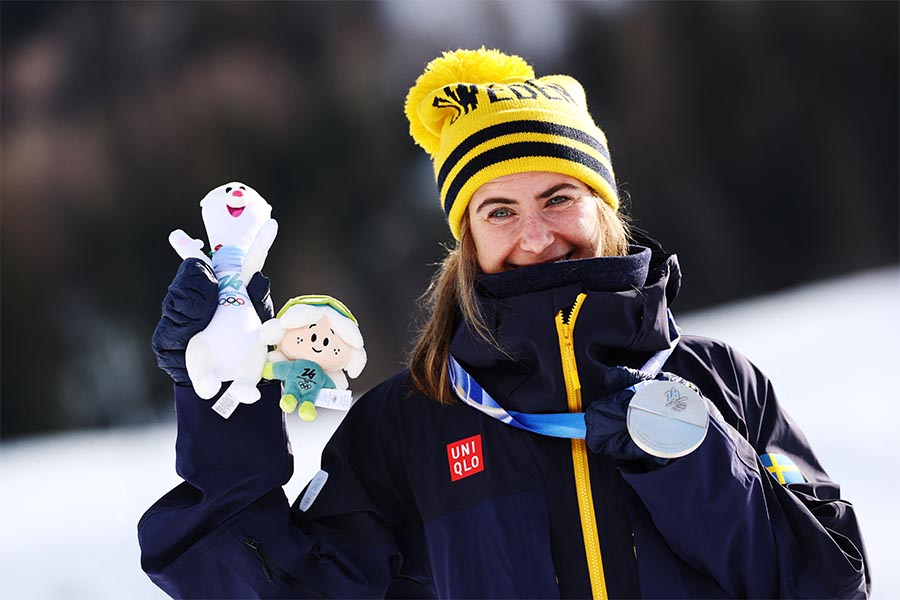 クロスカントリー女子で銀メダルを獲得したアンデション【写真：ロイター】