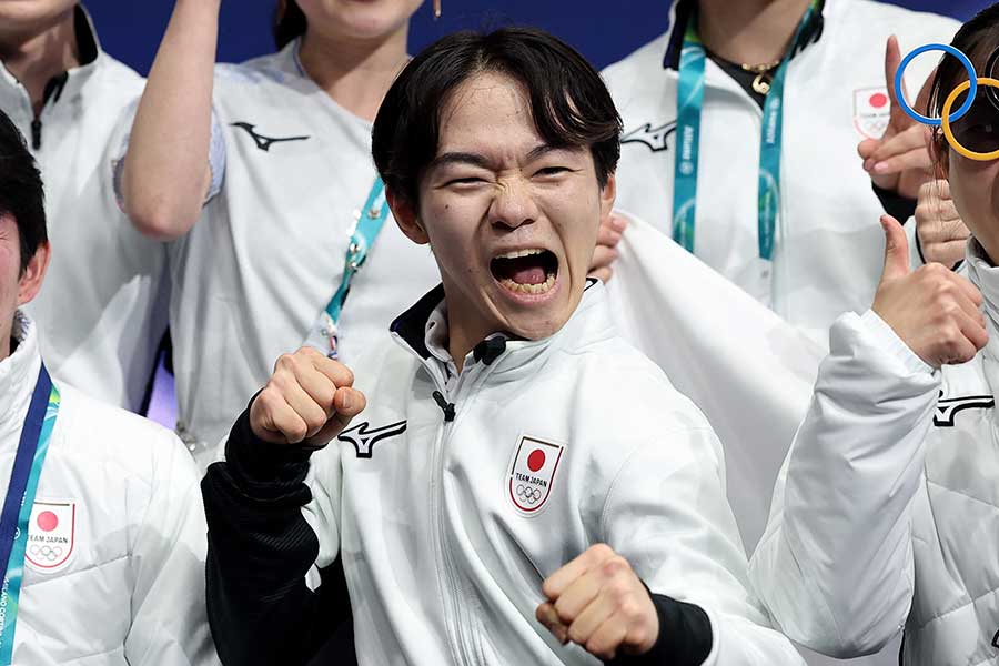 フィギュア団体戦に出場している鍵山優真【写真：ロイター】