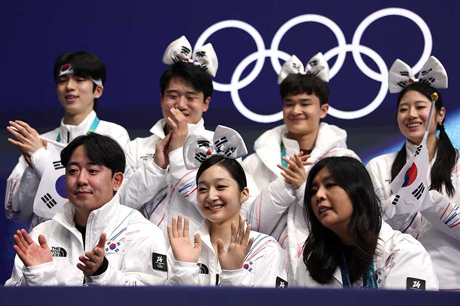 フィギュアスケート団体戦に出場した韓国代表【写真：ロイター】