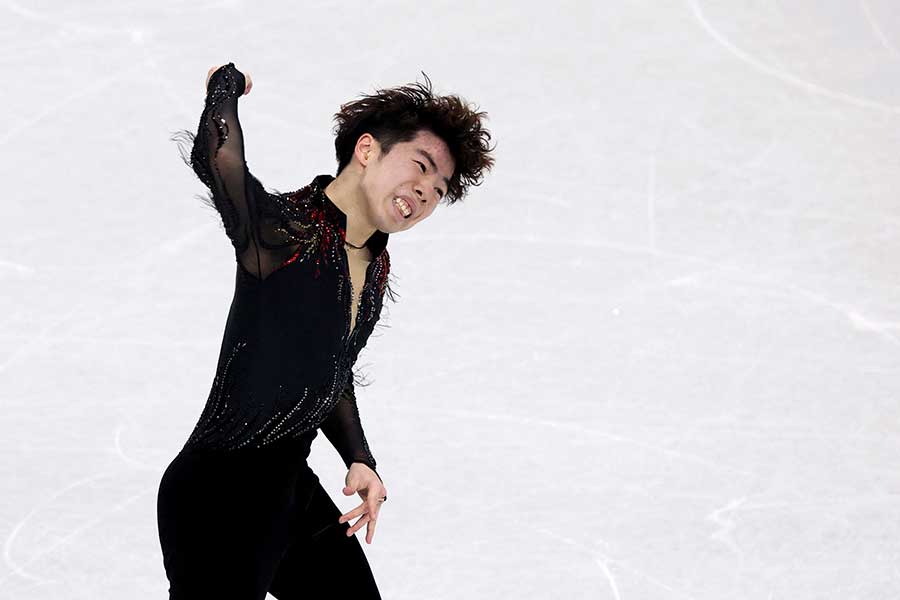 フィギュアスケート団体の男子フリーで好演した佐藤駿【写真：ロイター】