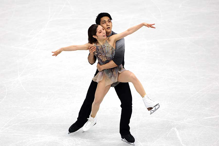 フィギュアスケート団体戦に出場した三浦璃来・木原龍一組【写真：ロイター】