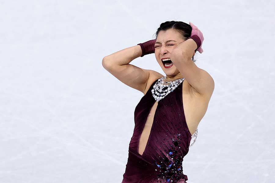 フィギュアスケート団体の女子フリーで好演した坂本花織【写真：ロイター】