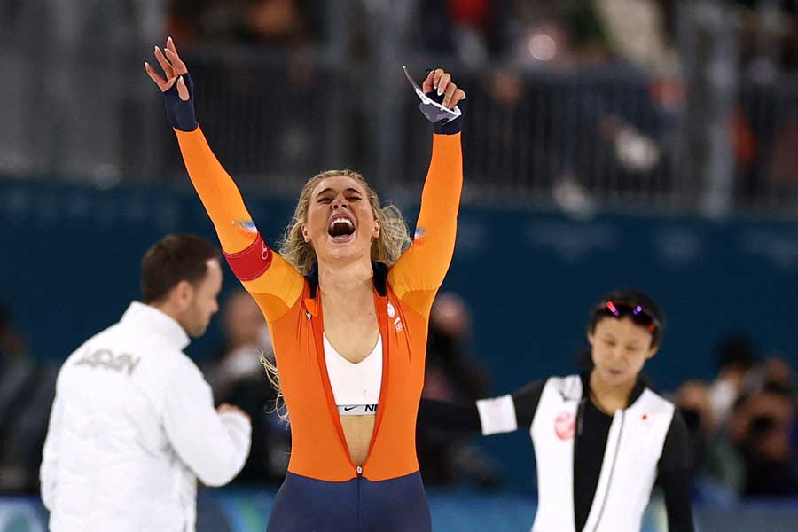 スピードスケート女子1000メートルで優勝したユッタ・レールダム【写真:ロイター】